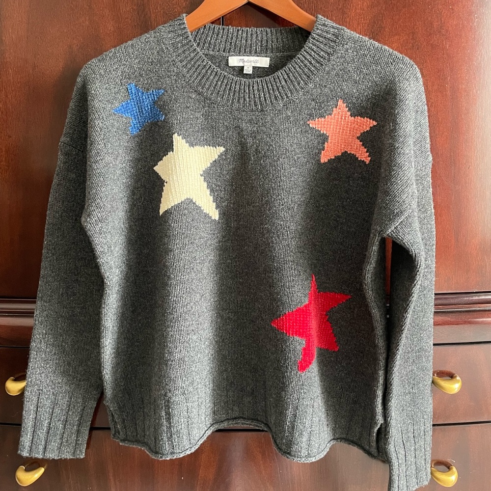 NWOT Never worn. Madewell Starry Night Merino Wool Pullover Sweater